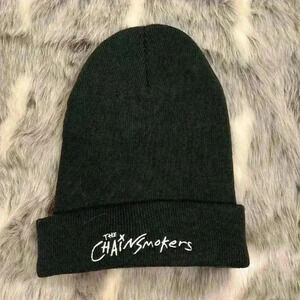 Official merch Chainsmokers Memories hat from tour black white beanie